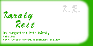 karoly reit business card